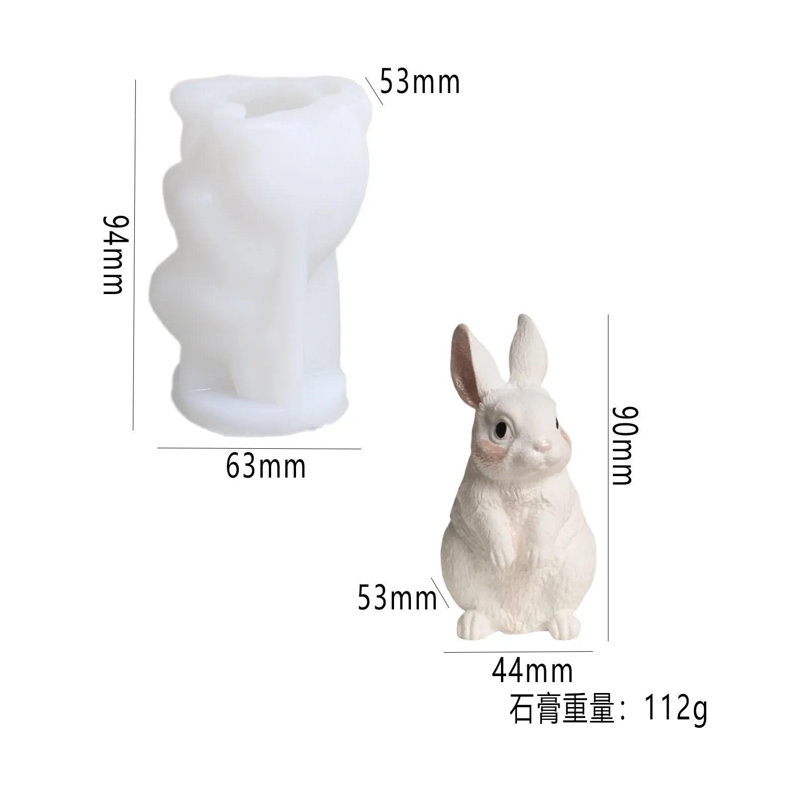 

2026 Latest Models Rabbit Shape Aromatherapy Gypsum Crafts Silicone Molds DIY Animal Handicrafts Plaster Ornament Home Mould