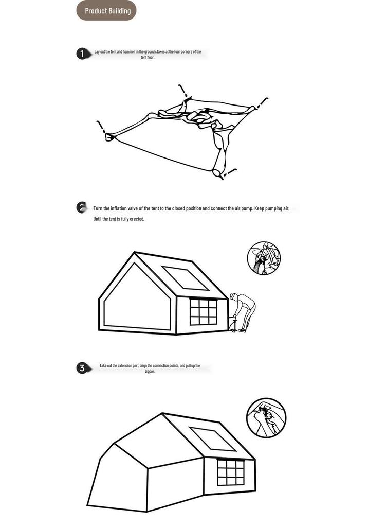 Shan Yue 2-in-1 Automatic Inflatable Camping Tent and Awning Set