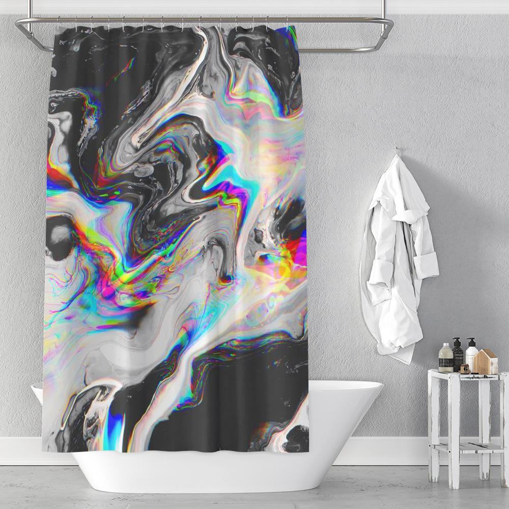 JINRUN Baie îngroșată, perdea impermeabilă, rezistentă la mucegai, perdea de duș, partiție de duș, perdea de duș, perdea de baie fără perforații