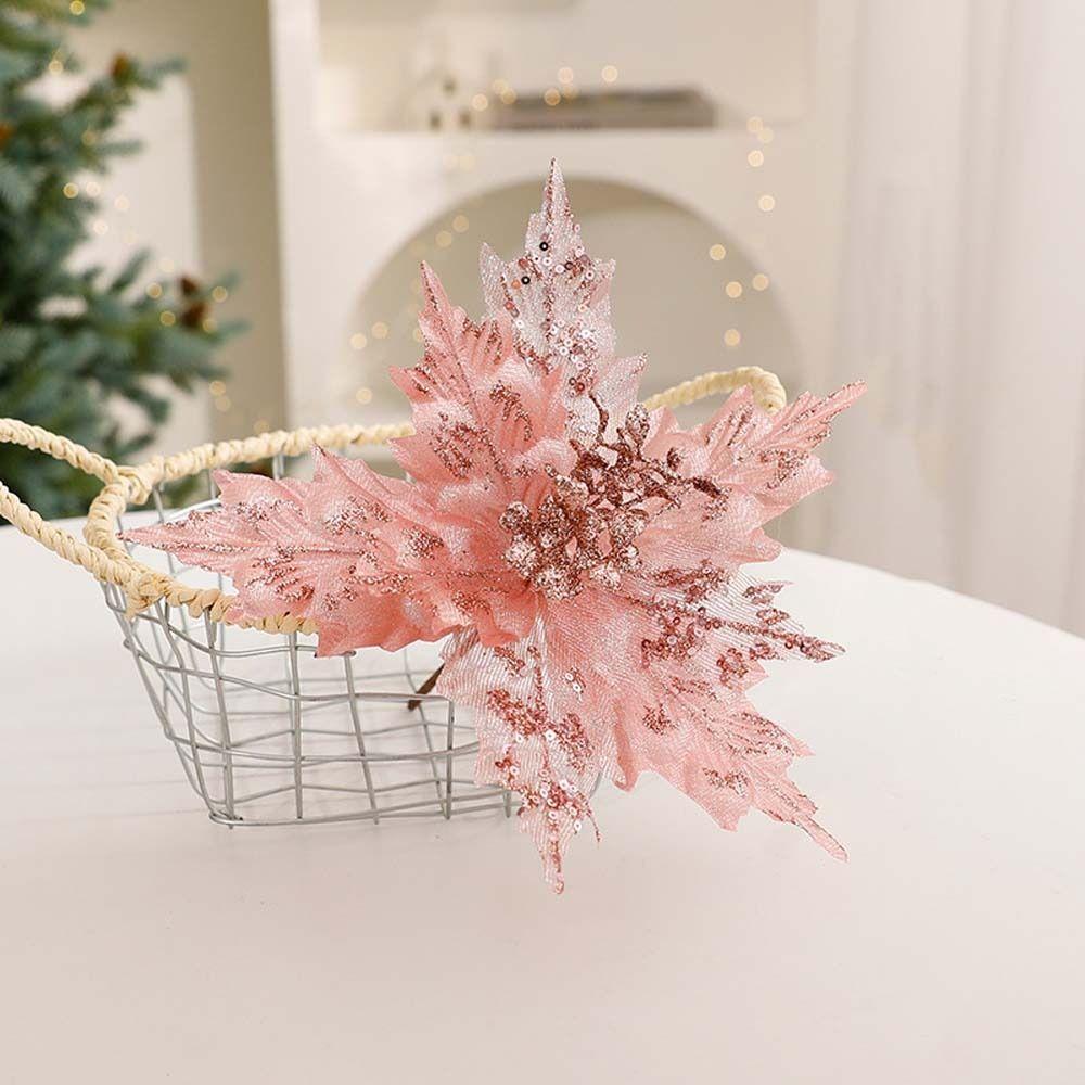 26cm Artificial Christmas Flower Large Christmas Tree Ornaments Merry Christmas Decorations