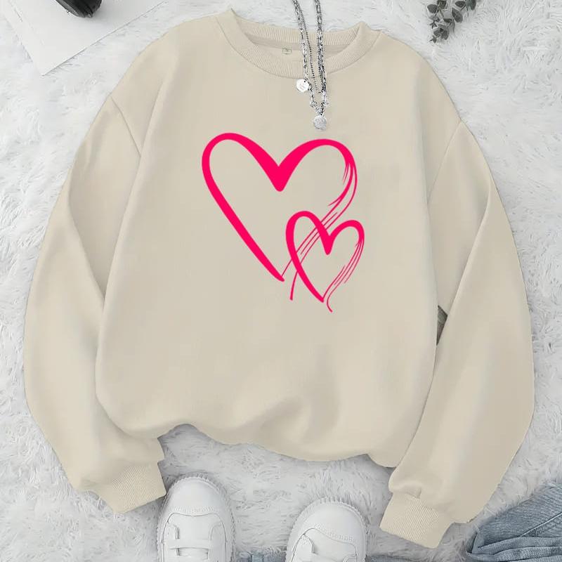 Женский свитшот с ретро-принтом и круглым вырезом, винтажный стиль S