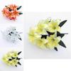 Premium 45cm 10 Heads Artificial Stargazer Lilies Realistic Silk Flower Bouquet For Home Decor