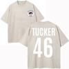 Retro Washed Out Campus Graham 44T Shirt Fashion Men's Briar University Hawks Di Laurentis66 Tucker 46T Shirt