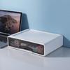 Desktop Storage Letter Plastic Gray Box Small Items Storage Document Tray Home Office Drawer For Pen Note Girls Makeup Organizer