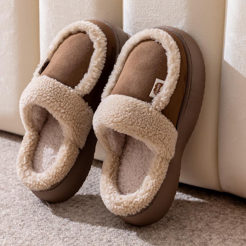 Anti-slip Shoes - Retro Style, Thickly Padded, Thick-soled Slippers, Cotton Slippers