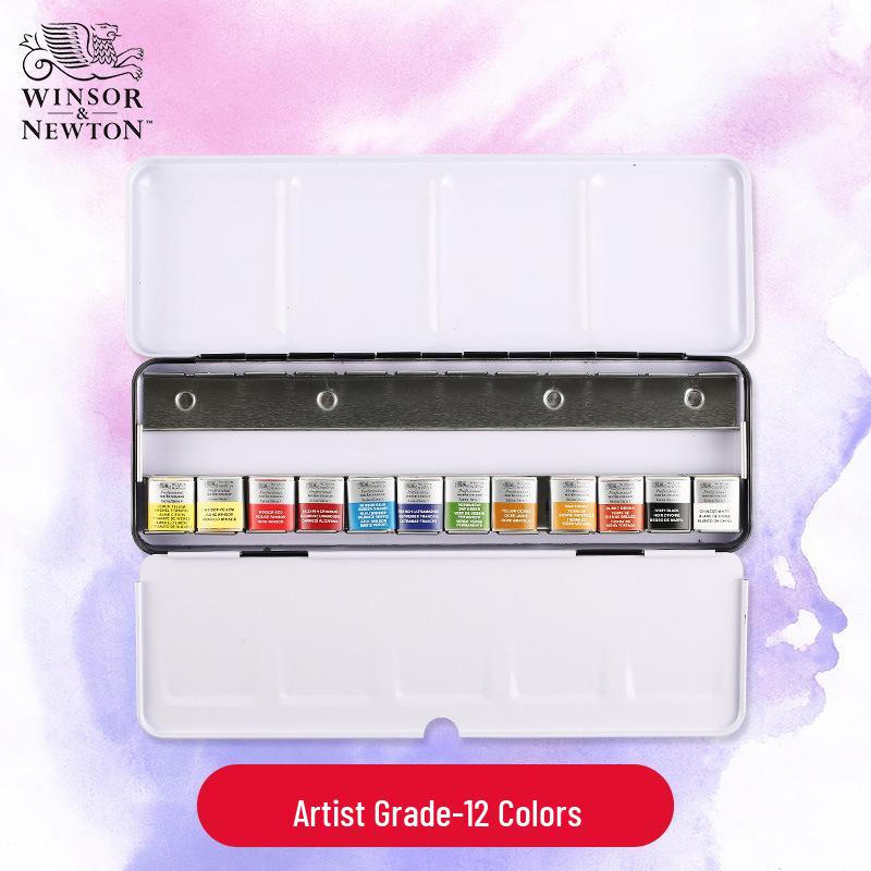 Winsor & Newton Cotman Watercolor Set: 24 Colors In Tin Box, Artist Series.