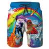 Summer Men's Lightweight Breathable 3D Printed Beach Shorts Summer Casual Swimwear for Outdoor Activities
