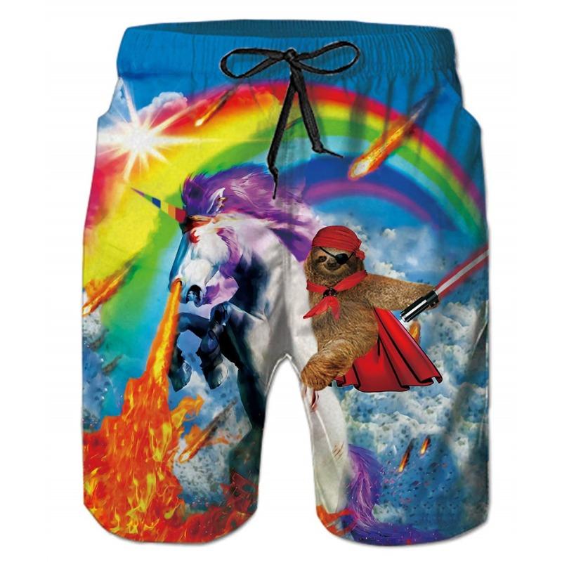 Summer Men's Lightweight Breathable 3D Printed Beach Shorts Summer Casual Swimwear for Outdoor Activities