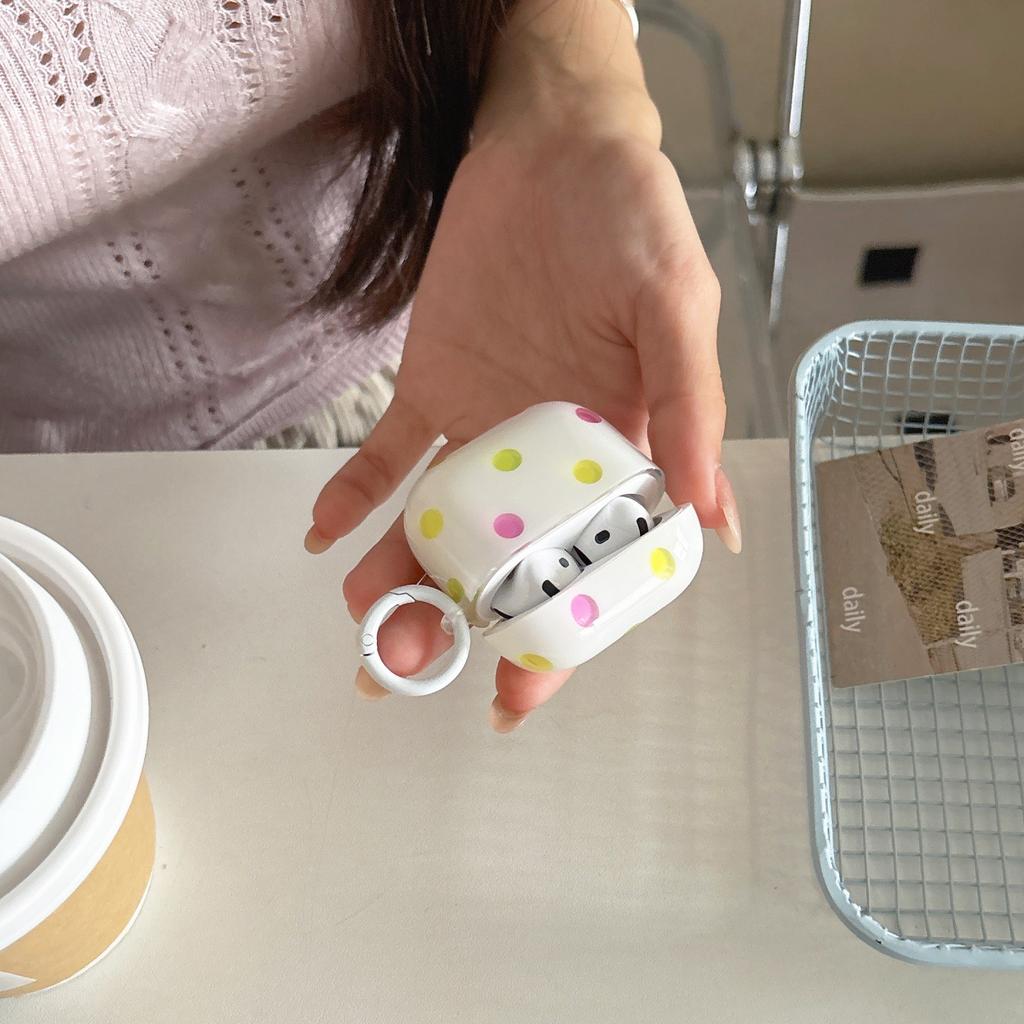 Translucent color polka dots for AirPods 1 protective case Apple 1/1 generation airpodspro1 earphone case cartoon