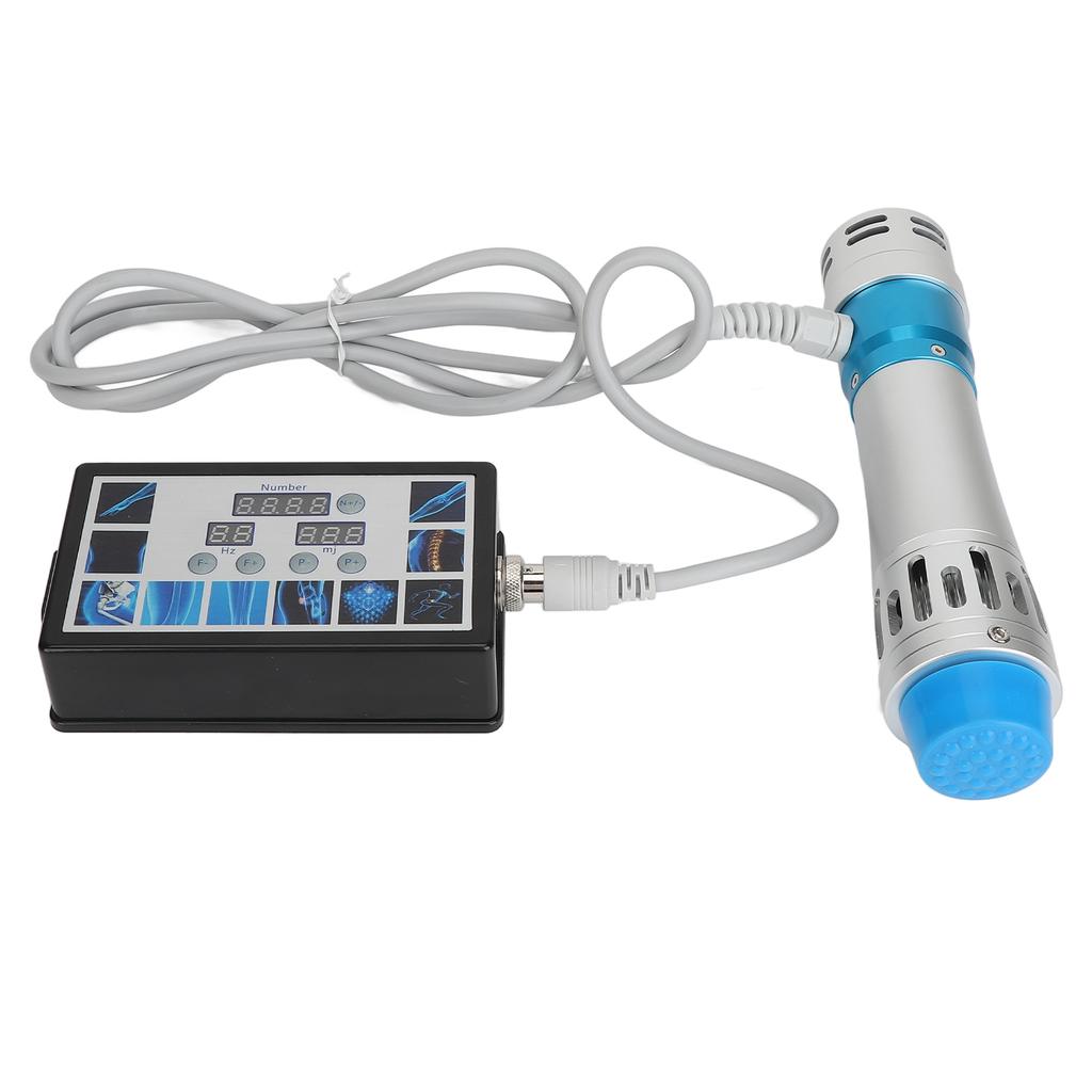 Electromagnetic Extracorporal Shock Wave Machine Deep Tissue Massage ESWT Shockwave Machine with 7 Heads Blue Handle