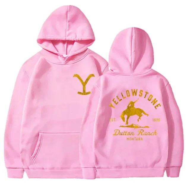 2024Men s Classic Fashion Yellowstone Dutton Ranch Printed Hoodies Men s and Women s Autumn Style Casual Hoodies Sweatshirt Tops S