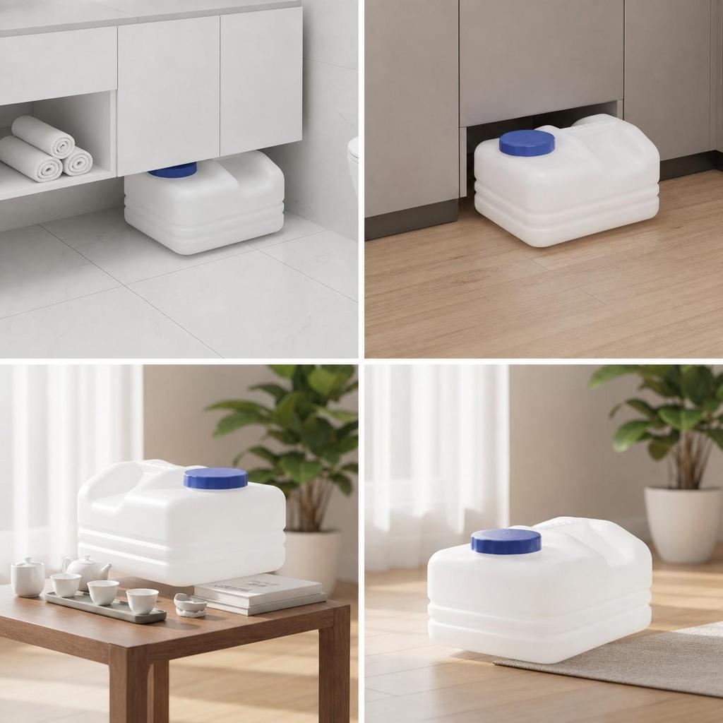 Low Rectangular Water Easy to Clean 10 L with Lid