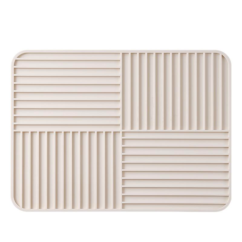 1Pc Foldable Dish Drying Mat Silicone Drain Mat For Kitchen Tableware Non-slip Drying Pad Dish Drain Mat Quick Draining For Home