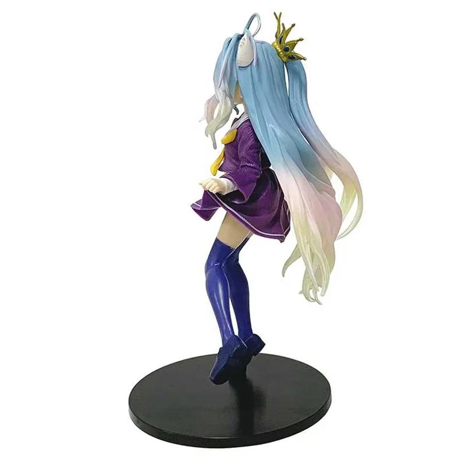 NO GAME NO LIFE Spiel Leben Anime Charaktere Weiße Katzenohren Uniformen Version Krone Anime Schönes Mädchen Handgefertigt Schreibtisch PVC Ornamente