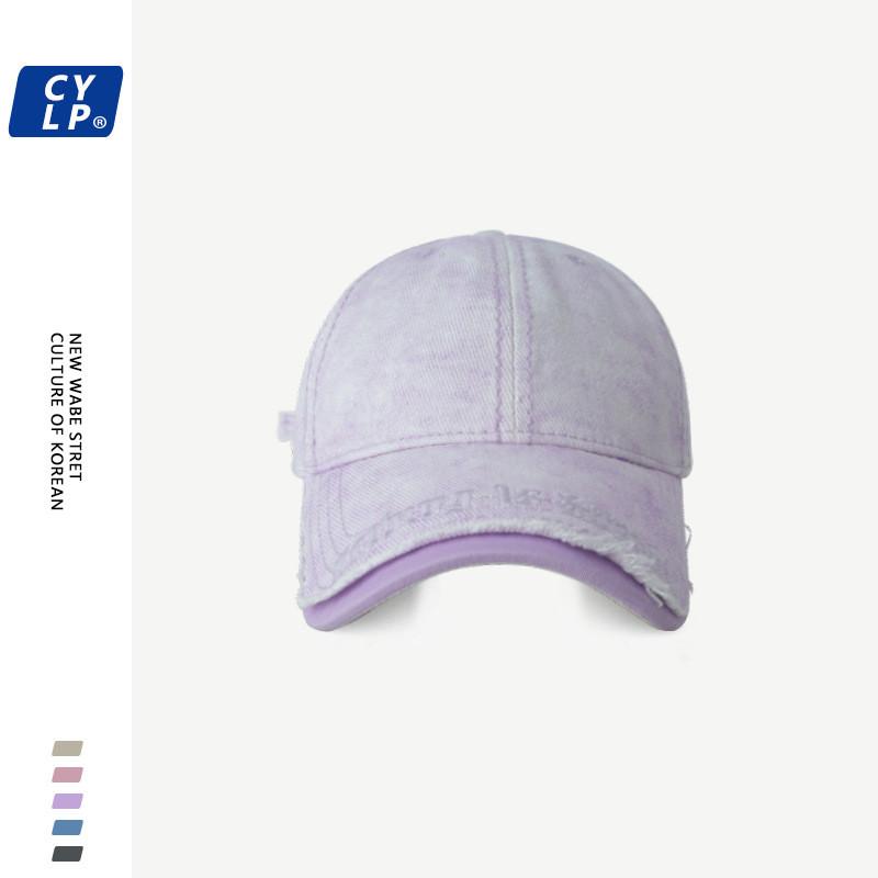 

Винтажная бейсболка с принтом тай-дай, регулируемой посадкой и уникальной вышивкой фиолетовый