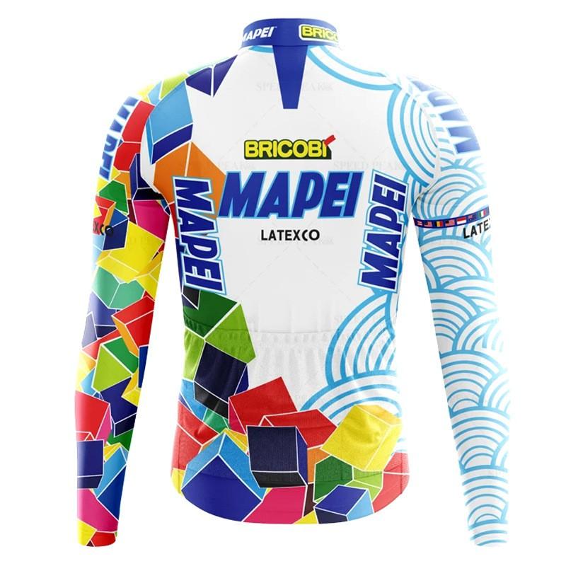 MAPEI Winter Cycling Jersey Bib Tights Set Thermal Fleece Long Sleeve Road Bike Riders Men Women
