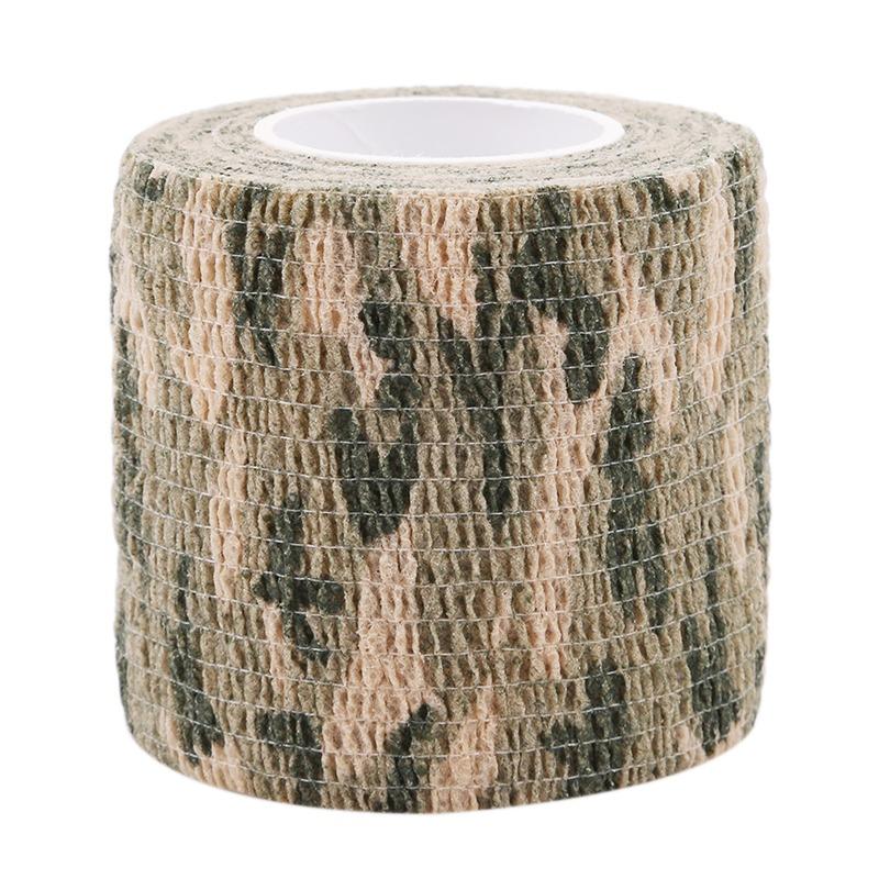 1PC/3PCS Outdoor Camouflage Tape Wrap Self-Adhesive Telescopic Multifunctional Non-Woven Stretch Bandage Tape Accessories For Camping Hunting