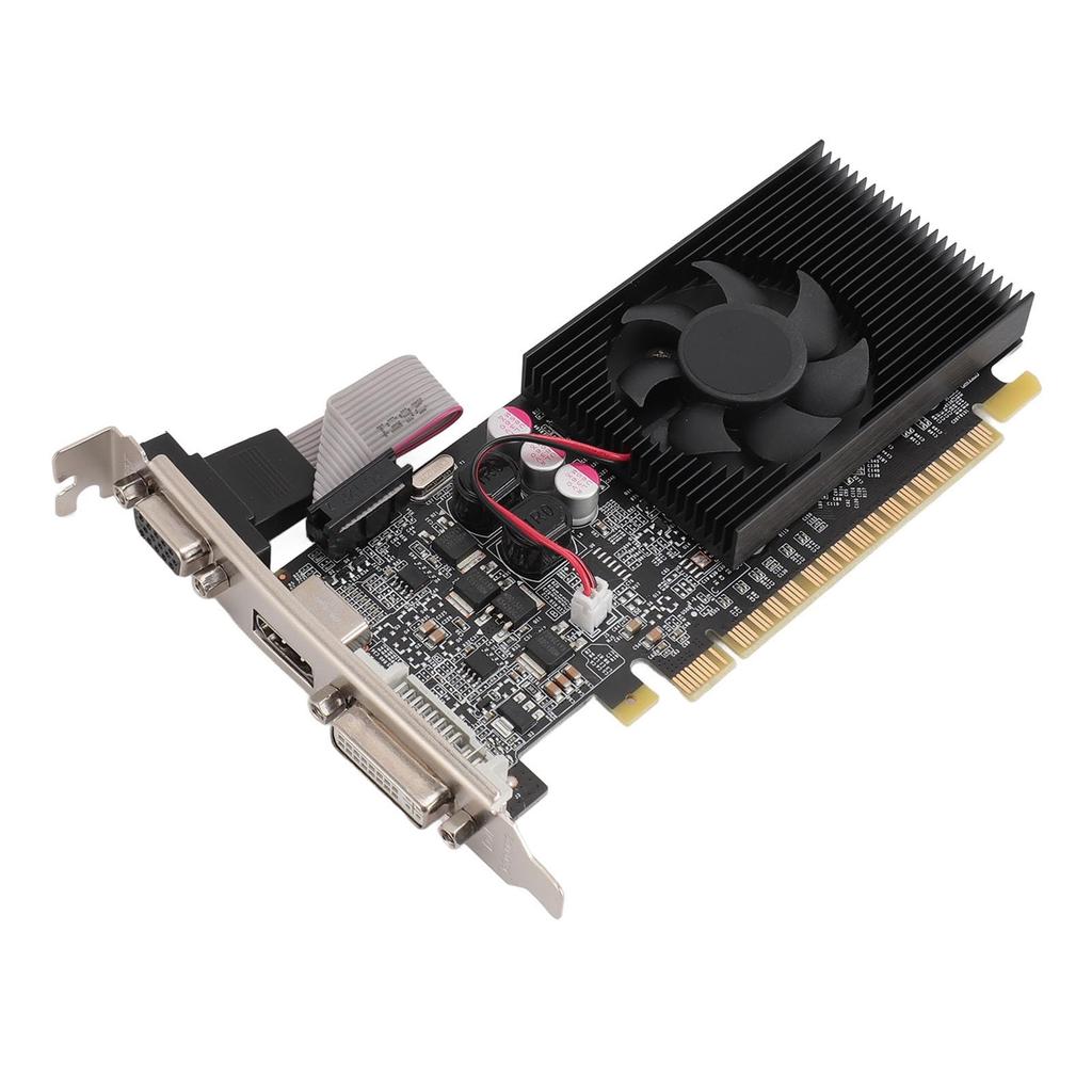 GT710 Graphics Card, 2GB DDR3 64-bit 1200MHz Desktop Graphics Card, Supports HDMI, DVI, VGA, PCIe 2.0 16X Slot, for Office PC DIY