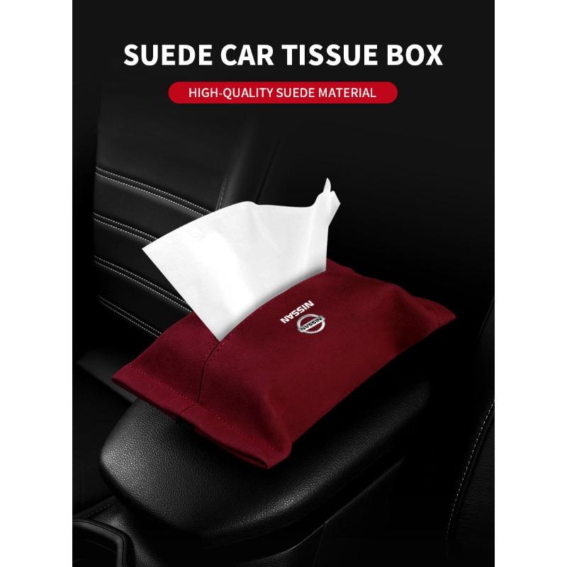 1Pcs Car Tissue Box Holder Sun Visor Seat Back Car Accessories For Nissan Nismo Almera Tiida Juke Teana Qashqai 350Z 370Z GTR