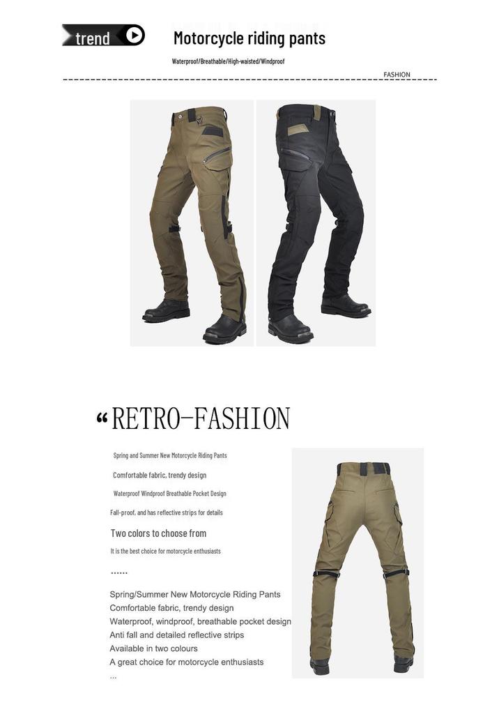VOLERO Four-Season Motorcycle Riding Pants - Waterproof, Windproof, Double-layer, Breathable, High-waist, Anti-fall Racing Gear