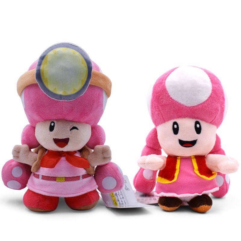 Cute Super Mario Pink Mushroom Sister Plush Toy For Kids And Collectors