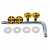 Kuroobaa Car License Plate Bolt Number Frame Titanium Anti-Theft Screw