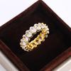 New Luxury Female White Crystal Stone Ring Rose Gold Silver Wedding 925 Silver Ring Female Cute Oval Zircon Engagement Jewelry