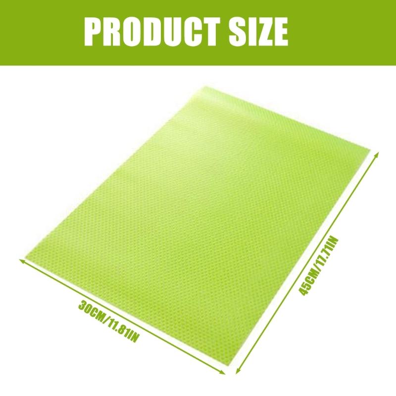 4Pieces Customizable Mat AntiSlip Refrigerator Shelf Liner Pad EVA Kitchen Cabinet Mats Easy to Clean and Waterproof