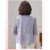 Women's Peach Floral Blouse V-Neck Half-Sleeve Elegant Casual Top