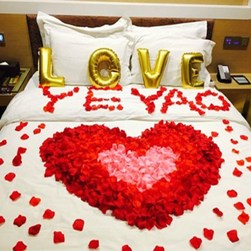 1000 pcs /pack Non-woven Fabric, Simulated Flower Petals, Rose Petals, Birthday Setting Balloon Accessories Shape