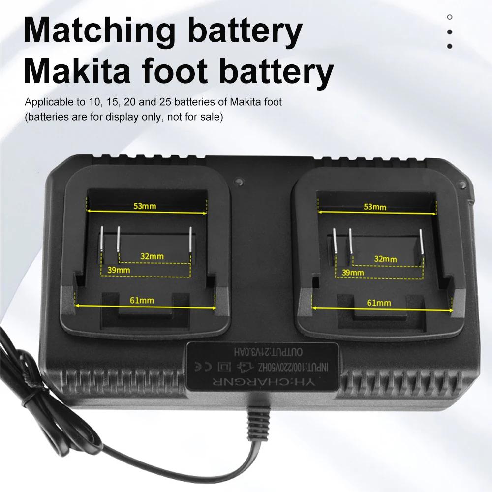 New 2 Slot Li-ion Battery Charger US EU Plug Quick 3A Charger for Makita 18V 21V BL1415 BL1815 BL1830 BL1850 Power Tool Charger