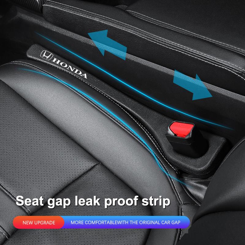 2pcs Car Seat Gap Strips Chair Interval Filling Pad Accessories For Honda Civic Fit Jazz Accord Pilot CRV Odyssey Passport City
