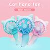 3-Farben Tragbarer Handventilator, Handgedrückter Fächer, Mini-Tragbarer Ventilator, Batteriefrei, Niedlicher Heimventilator, Kühlender Cartoon-Handventilator