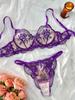 Flower Embroidery Perspective Mesh  Sexy Comfortable  Simple And Generous Lingerie Set Sexy Lingerie  Sexy Costume