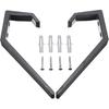 2PCS Helmet Holders Plastic Hanging Hooks Wall Mounted Hangers Hat Glove Bag Shoe Clothes Rack-Black