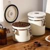 Coffee Beans Vacuum Sealed Jug,Stainless Steel Food Airtight Container for Kitchenware,Portable Grain Storage Can for Kitchen