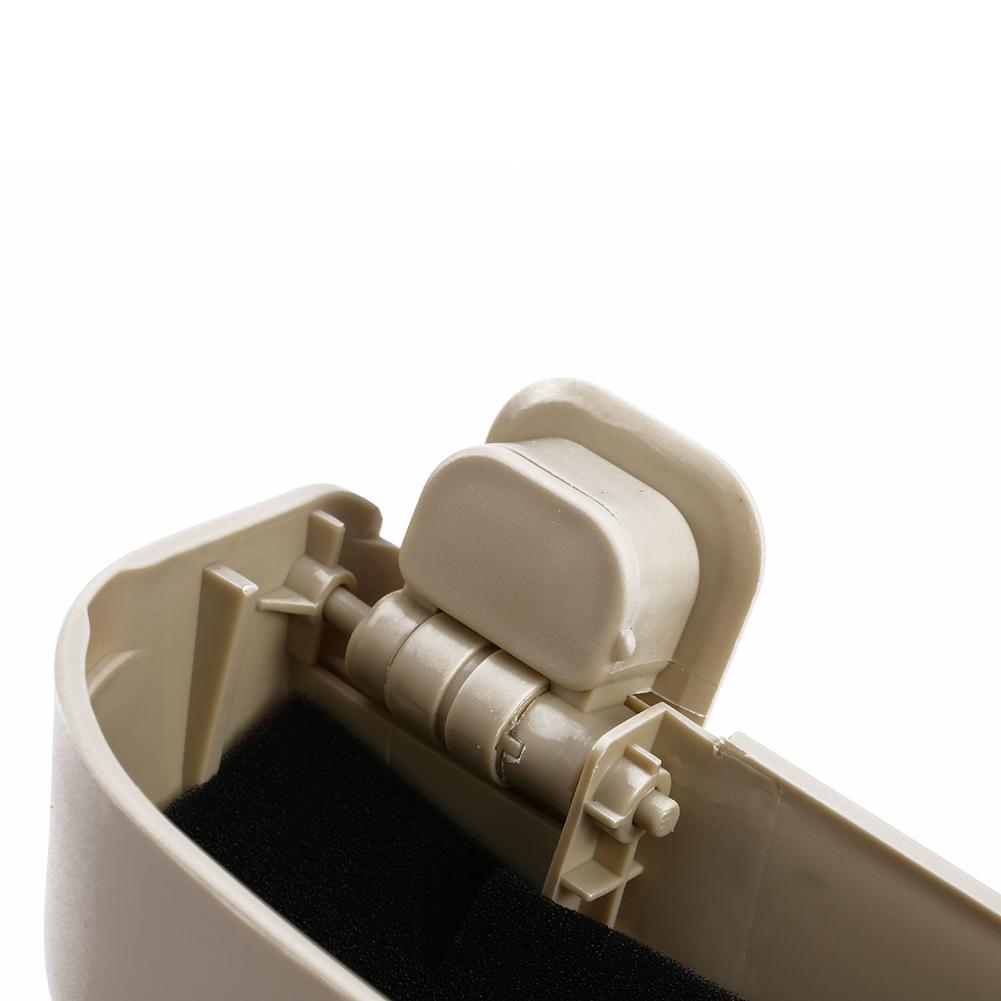 Portable Beige Car Auto Interior Sunglasses Storage Case Holder Stand Box
