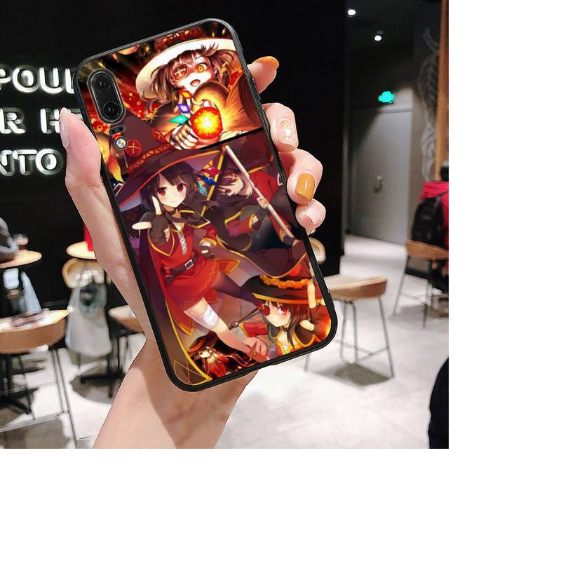 Japan Anime Konosuba Megumin Telefonkasten für Huawei P30 plus P8 lite P9 lite Zurück Coque für Psmart P20 pro P10 lite