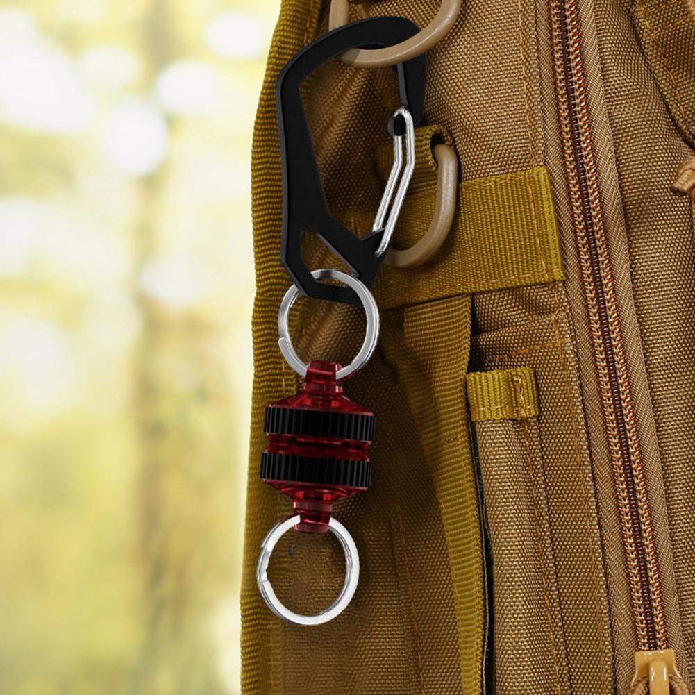 1-4 szt. Magnetyczny Uchwyt do Zwalniania Siatki z Klipsem Karabińczykowym Magnetyczny Uchwyt do Siatki Brelok Silne Akcesoria Wędkarskie Zapobiegające Upadkowi