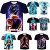 Dragon 3d Print Ball Z Vegeta Goku Super Saiyan Tshirts Casual Tee Anime Shirts