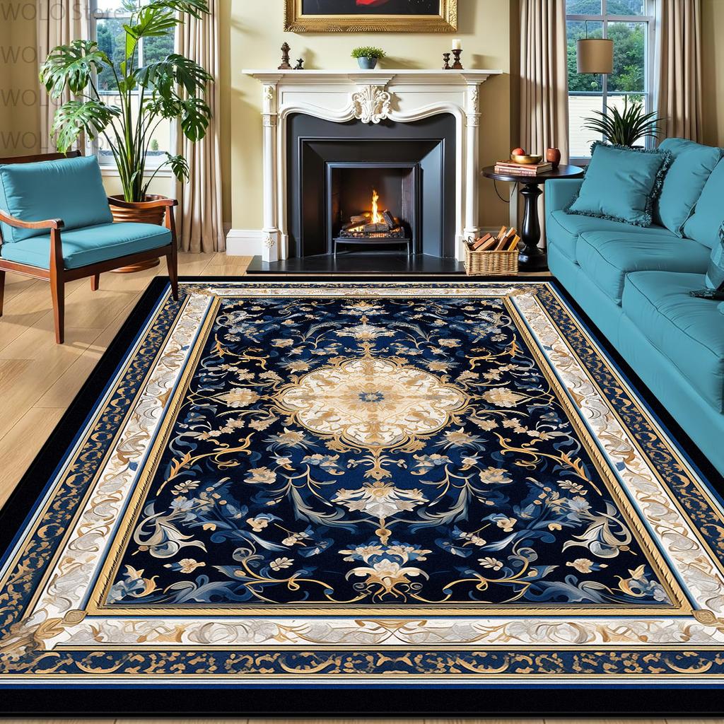 Persian Luxury Living Room Carpet Ethnic Decoration Home Antiskid Large Size Rug Bedroom Dining Room Tables Chair Foot Mat Tapis
