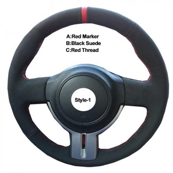 DIY Car Steering Wheel Cover For Toyota 86 For Subaru BRZ 2012 2013 2014 2015