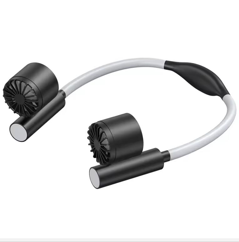 

Portable Lightweight Halter Neck Air Cooling Fan USB Rechargeable Outdoor Travel Sport Wearable Mini Hanging Neck Fan 3Gear Wind
