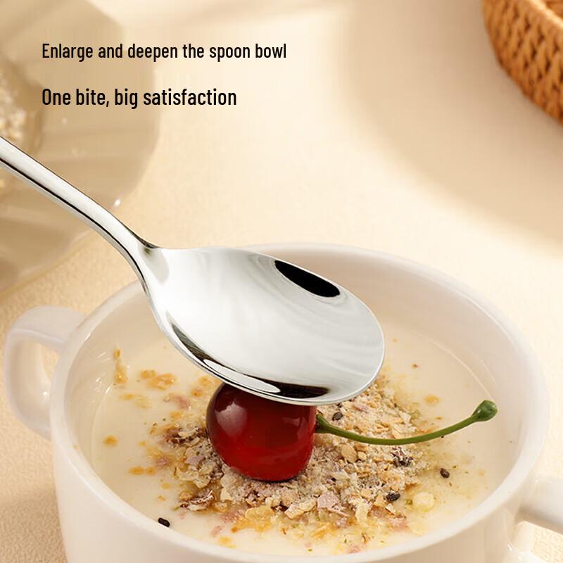 Food Grade 304 Stainless Steel Korean Round Spoons