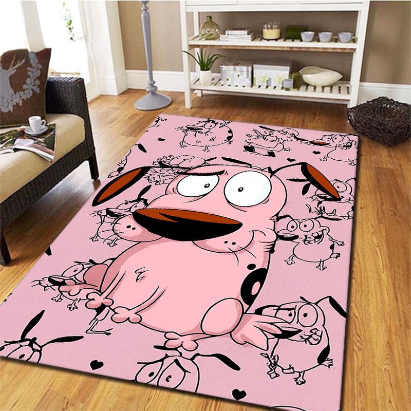 Courage the Cowardly Dog Carpet Rug for Living Room Bedroom Home Sofa Decoration,Kids play Non-slip Floor Mat