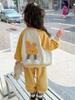 Trendy 2025 Girls' Baseball Suit Set - Spring/Autumn Fashionable Two-Piece Outfit for Kids