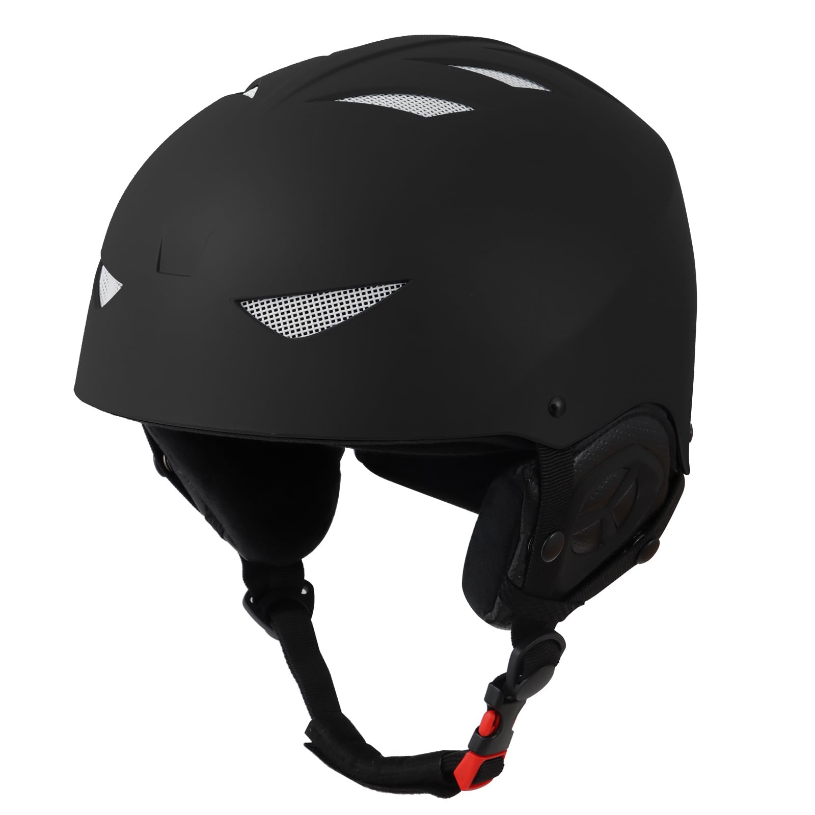 

Vihir Лыжный шлем для регулируемых очков и аудио, два цвета, сноубординг, дышащий, теплый, размер, совместимый, унисекс, чёрный