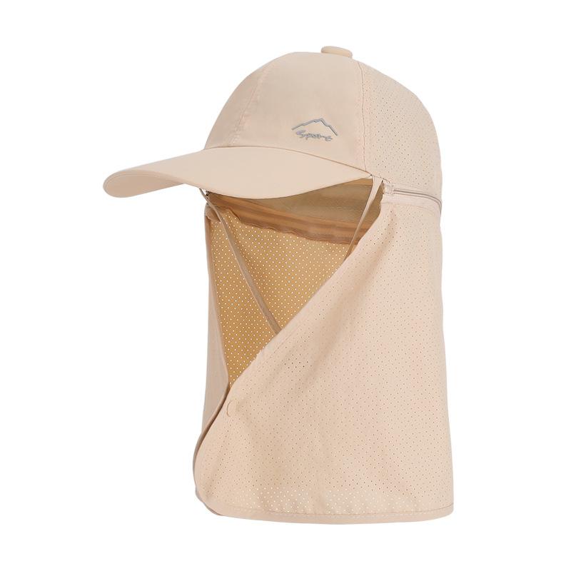 9237 summer sunscreen visor men's mountaineering fishing quick-drying bucket hat outdoor with shawl baseball cap children