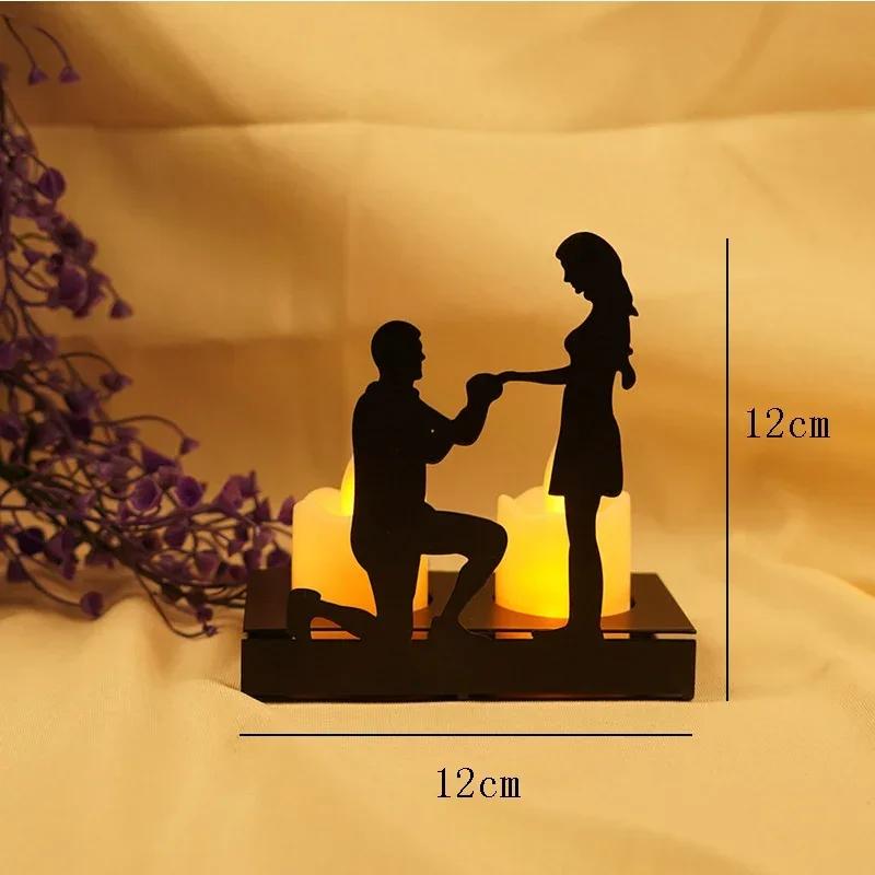 Romantic Couple Gift Creative Candlestick Room Decoration Accessories Aesthetic Desk Accessories Wedding Decor Home Decor