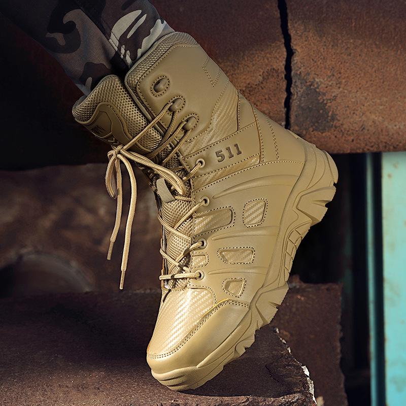 New Outdoor Training Combat Military Boots Camping Mountaineering Medium Tube Lightweight Desert Boots
